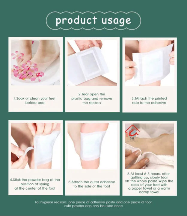 100% Herbal & Gentle Ingredient Detox Foot Pads - 80 PATCHES (BUY 1 GET 3 FREE)